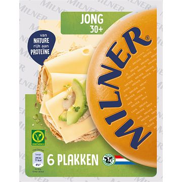 Foto van Milner jong 30+ kaas 6 plakken 150g bij jumbo