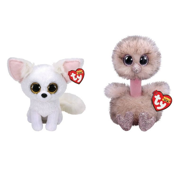 Foto van Ty - knuffel - beanie boo's - phoenix fox & henna ostrich