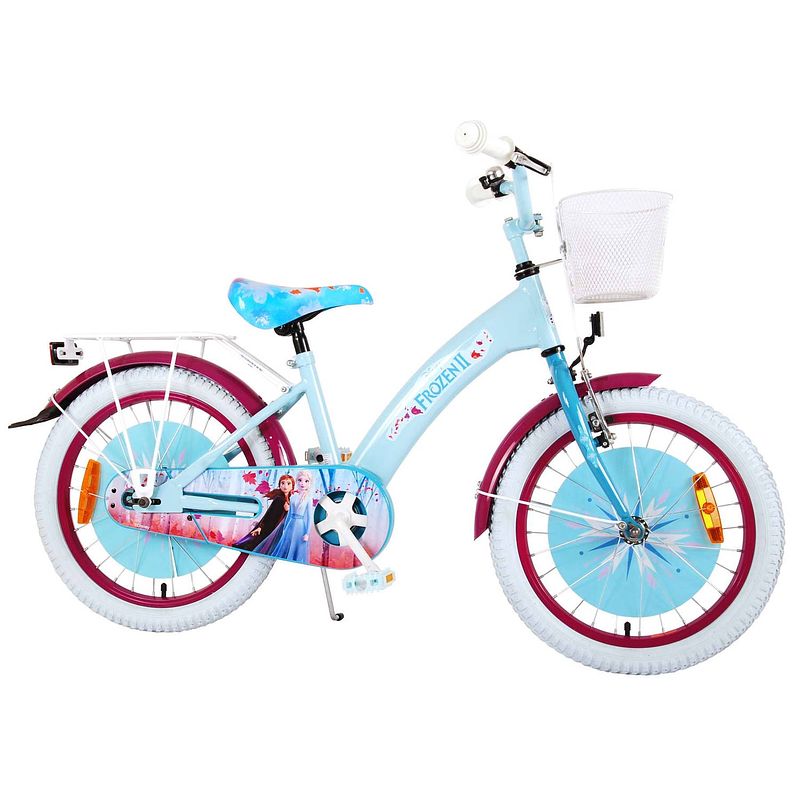 Foto van Disney meisjesfiets frozen 18 inch 28 cm meisjes terugtraprem blauw