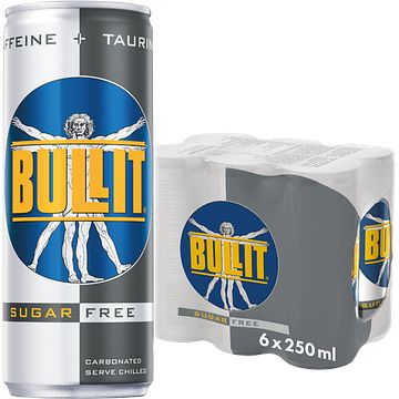 Foto van Bullit energy drink suikervrij 6 pack 250ml bij jumbo