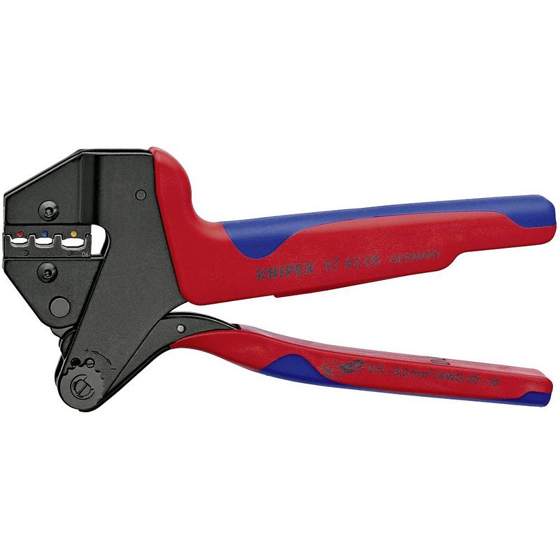 Foto van Knipex 97 43 06 krimptang geïsoleerde kabelschoenen, geïsoleerde stekkerverbinders 0.5 tot 6 mm²