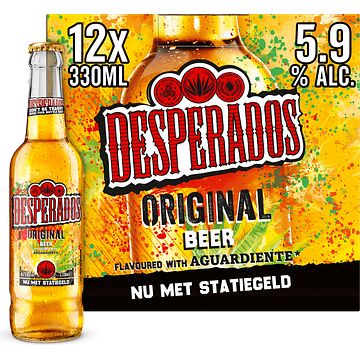 Foto van Desperados original bier fles 12 x 330ml aanbieding bij jumbo | 2e halve prijs