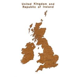 Foto van Mimi innovations landkaart vk & ierland 106 x 61 cm hout bruin