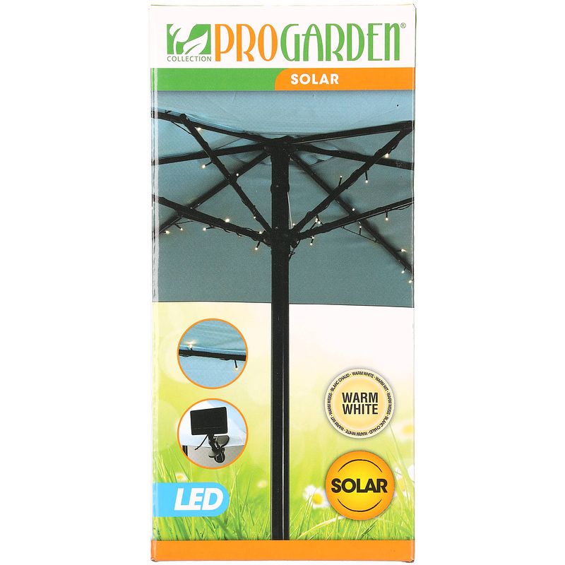 Foto van Progarden solar parasolverlichting - 72 ledlampjes