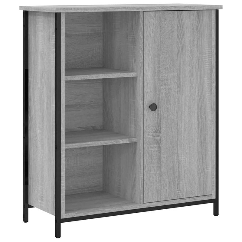 Foto van Vidaxl dressoir 70x30x80 cm bewerkt hout grijs sonoma