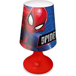 Foto van Marvel spidermand tafellamp/bureaulamp/nachtlamp voor kinderen - rood - kunststof - 18 x 9 cm - nachtlampjes