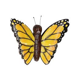 Foto van Houten magneet gele vlinder - magneten