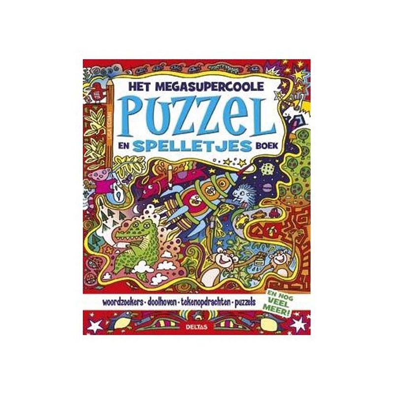 Foto van Het megasupercoole puzzel en spelletjesboek