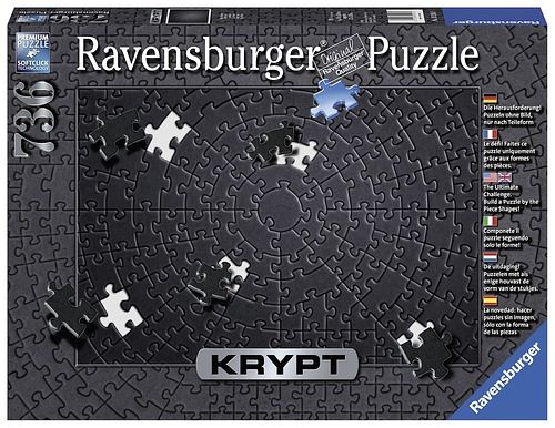 Foto van Ravensburger - puzzel 736 stukjes krypt black