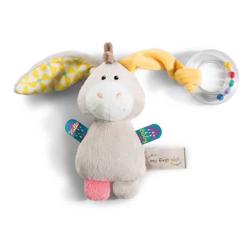 Foto van Nici rammelaar donkey muli 15 x 8 x 5,5 cm pluche/polyester