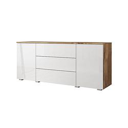 Foto van Meubella dressoir pure - 150 cm - wit - eiken