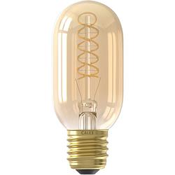Foto van Calex led volglas flex filament buismodel lamp 220-240v 3.8w 250lm e27 t45x110, goud 2100k dimbaar