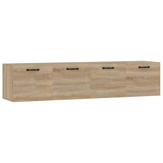 Foto van Vidaxl wandkasten 2 st 60x36,5x35 cm bewerkt hout sonoma eikenkleurig