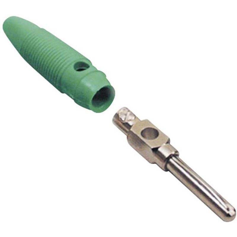 Foto van Bkl electronic 072152-p banaanstekker stekker, recht stift-ø: 4 mm groen 1 stuk(s)