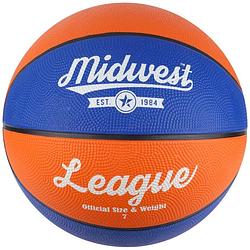 Foto van Midwest league basketbal unisex blauw/oranje maat 7