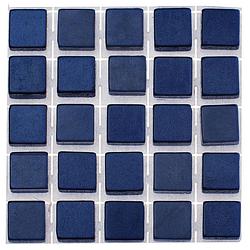 Foto van 595x stuks mozaieken maken steentjes/tegels kleur donkerblauw 5 x 5 x 2 mm - mozaiektegel