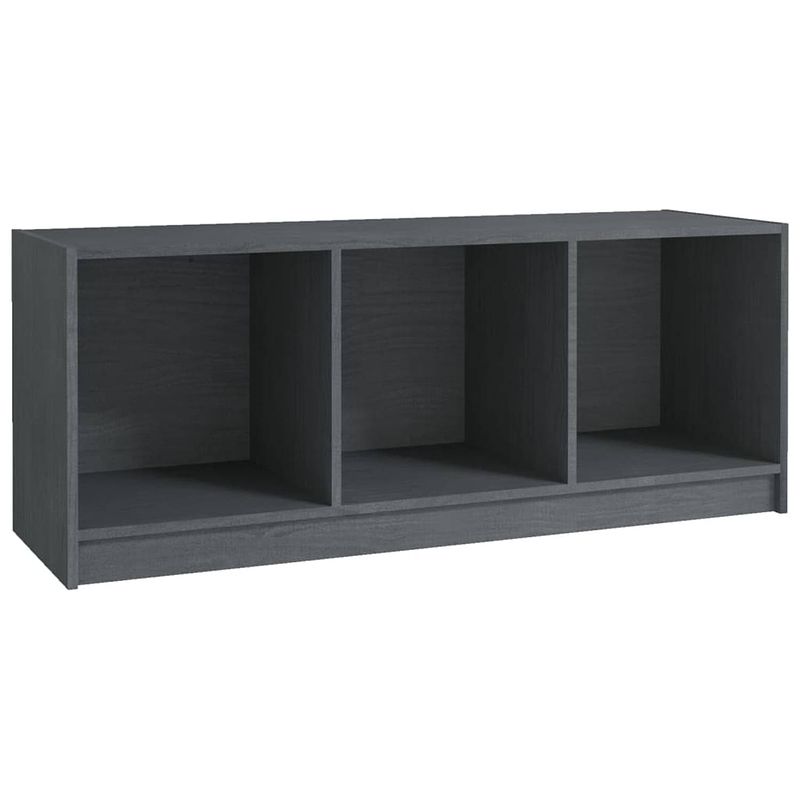 Foto van Vidaxl tv-meubel 104x33x41 cm massief grenenhout grijs