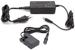 Foto van Chilipower netadapter ack-e6 voor canon - plus lp-e6 dummy accu - adapter kit