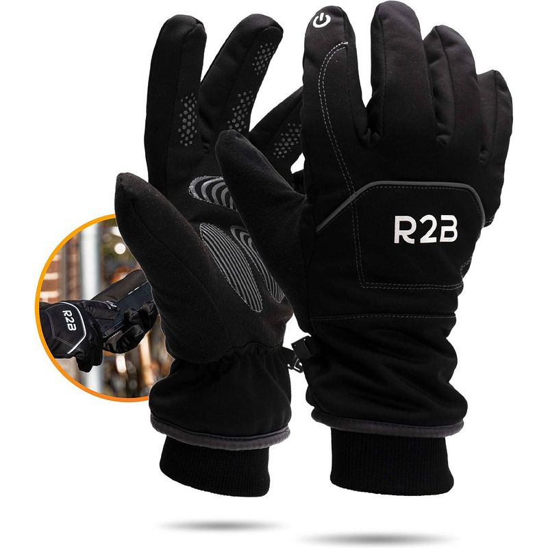 Foto van R2b luxe waterdichte handschoenen heren / dames winter - maat m - model ""brussel"" - warm - touchscreen