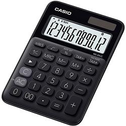 Foto van Casio ms-20uc-bk bureaurekenmachine werkt op zonne-energie, werkt op batterijen zwart aantal displayposities: 12