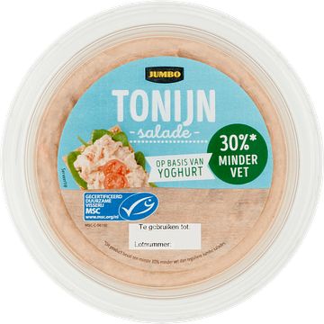 Foto van 2 voor € 4,00 | jumbo tonijn salade 130g aanbieding bij jumbo