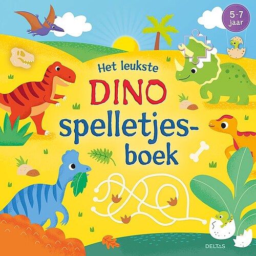 Foto van Het leukste dino spelletjesboek - paperback (9789044764253)