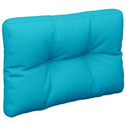 Foto van The living store palletkussen - polyester - 60 x 40 x 12 cm - turquoise