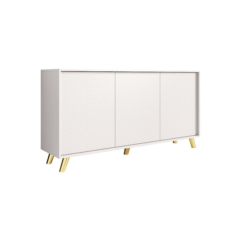 Foto van Meubella dressoir adriano - wit - 160 cm