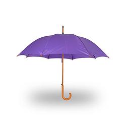 Foto van Paraplu paars stormparaplu polyester automatische paraplu 395g stevige paraplu opvouwbare paraplu houten