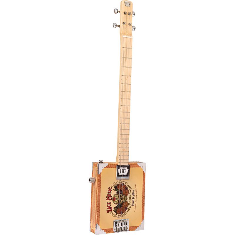 Foto van Lace cigar box guitar dead is alive 4-string 4-snarige elektrische gitaar