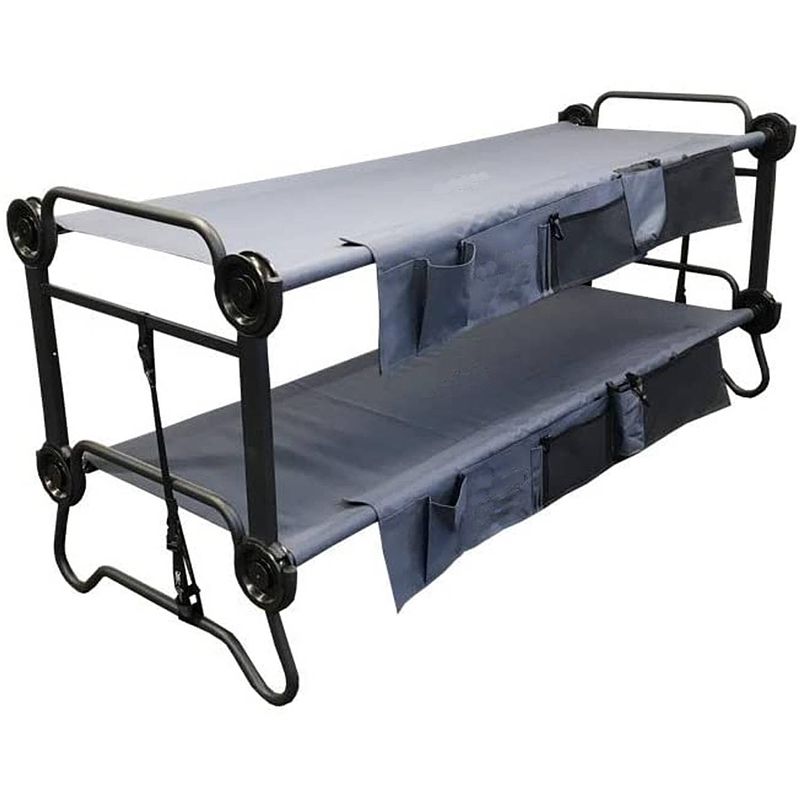 Foto van Nordfalk camping stapelbed 200x87 cm voor volwassenen - veldbed voor 2 personen - kampeerbed - volledig inklapbaar