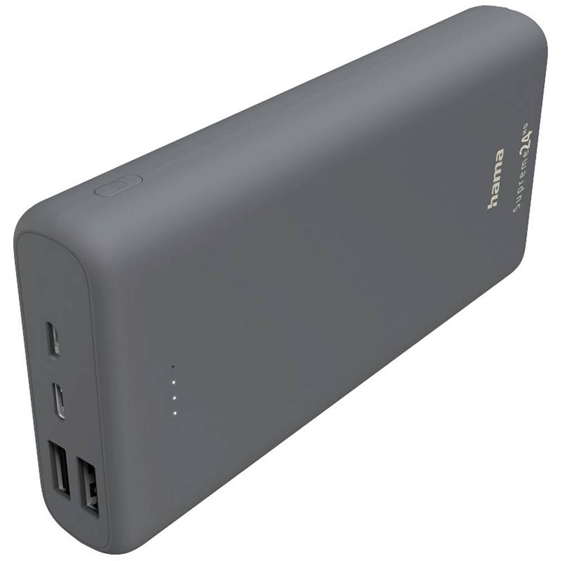 Foto van Hama supreme 24hd powerbank 24000 mah lipo usb-a, usb-c® donkergrijs