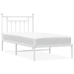 Foto van The living store bedframe klassiek - metalen - 207x95x97 cm - wit