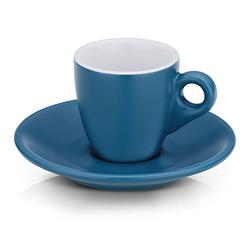 Foto van Kela keuken espresso-kop mattia 12 x 6,5 cm keramiek blauw 2 stuks