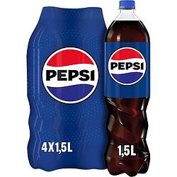 Foto van Pepsi regular multipack fles 4x1,5l aanbieding bij jumbo | 1 voor 6.00