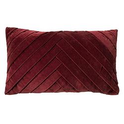 Foto van Dutch decor femm - kussenhoes velvet 30x50 cm merlot - rood - rood