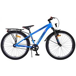 Foto van Volare jongensfiets cross 24 inch 31,75 cm jongens terugtraprem blauw/zwart