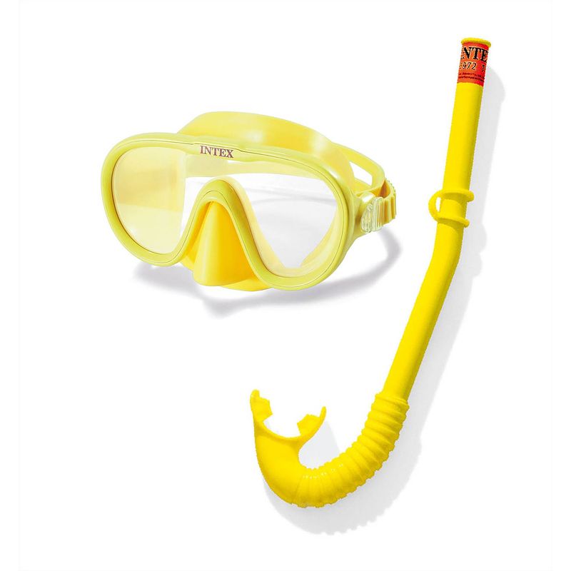 Foto van Intex snorkelset adventurer 2-delig geel