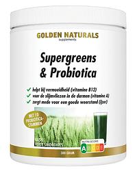 Foto van Golden naturals supergreens & probiotica poeder