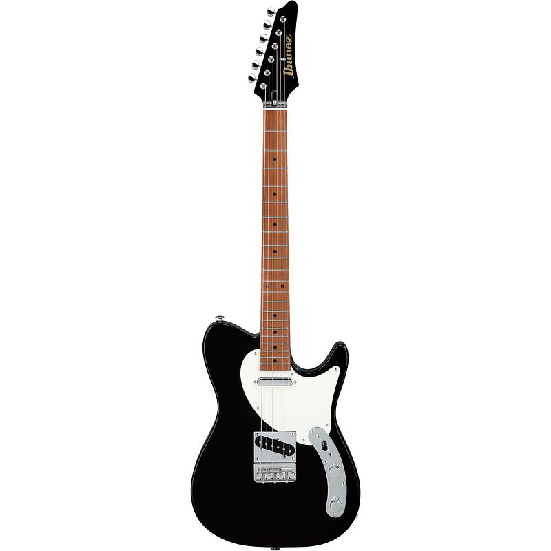 Foto van Ibanez flatv1 black josh smith signature elektrische gitaar met koffer