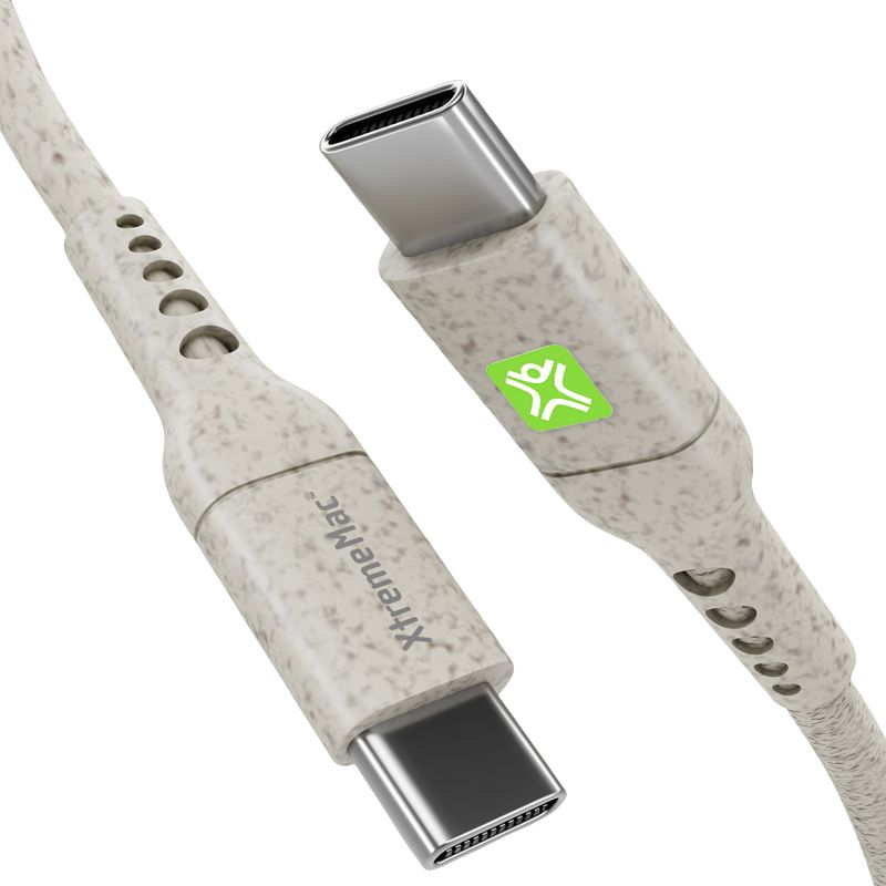 Foto van Xtrememac eco line usb c naar usb c kabel 1m kunststof crème