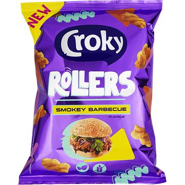 Foto van Croky rollers smokey barbecue flavour 100g bij jumbo
