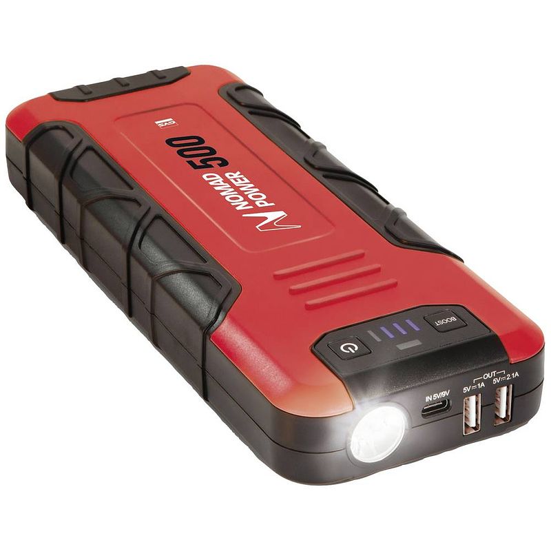 Foto van Gys snelstartsysteem nomad-power 500 027145 starthulpstroom: 550 a 2x usb-contact, laadtoestandweergave, werklamp