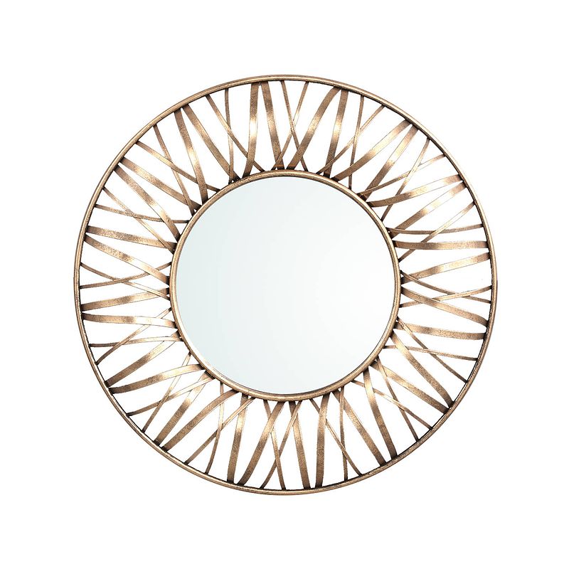 Foto van Ptmd eresa gold iron mirror wide spray border round s