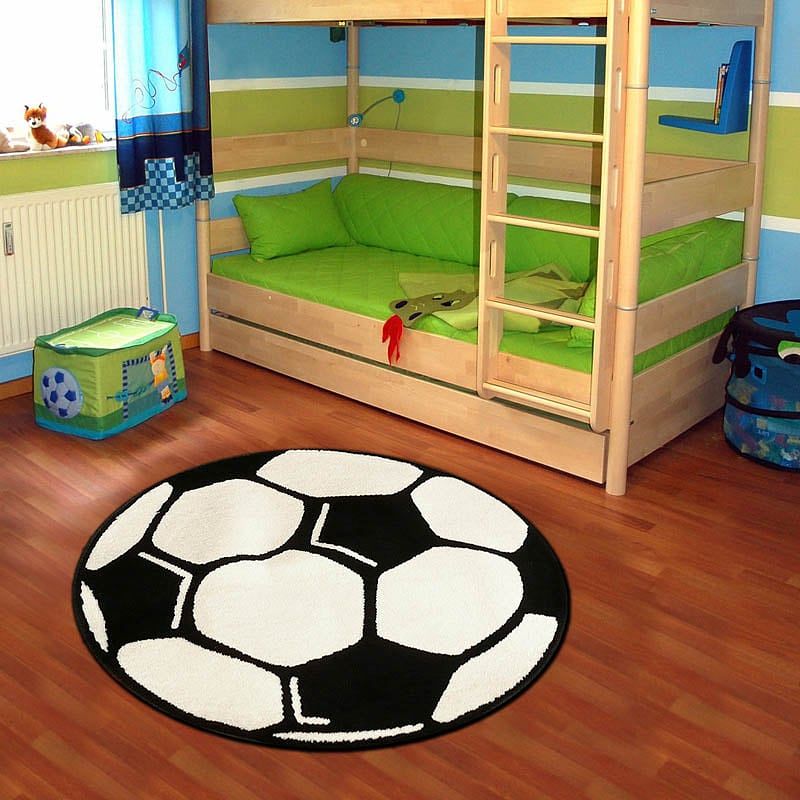 Foto van Kindervloerkleed velours voetbal - dekbed-discounter.nl