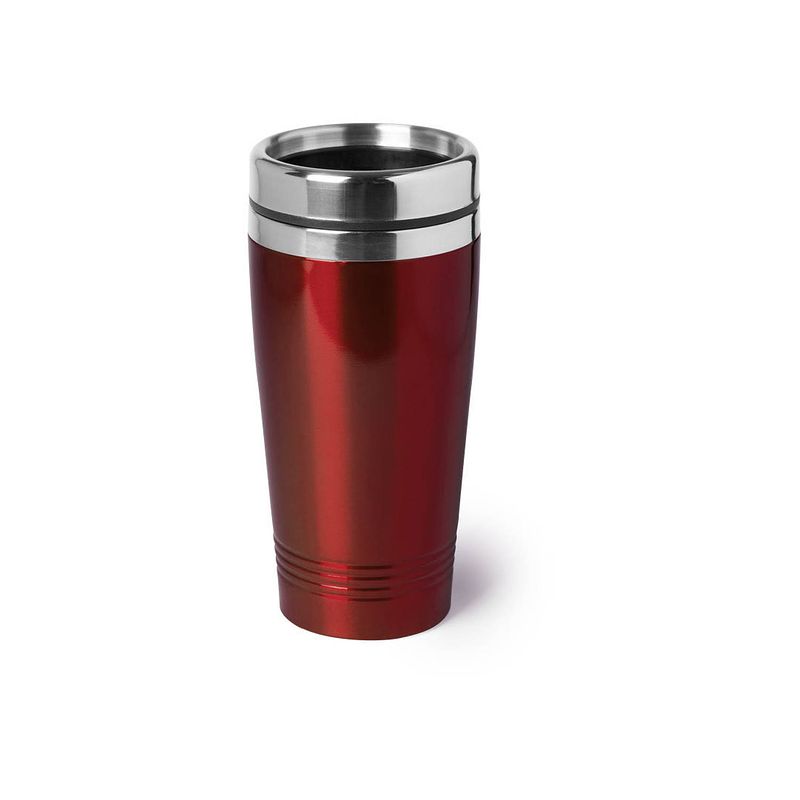 Foto van Isoleerbeker rvs metallic rood 450 ml - thermosbeker