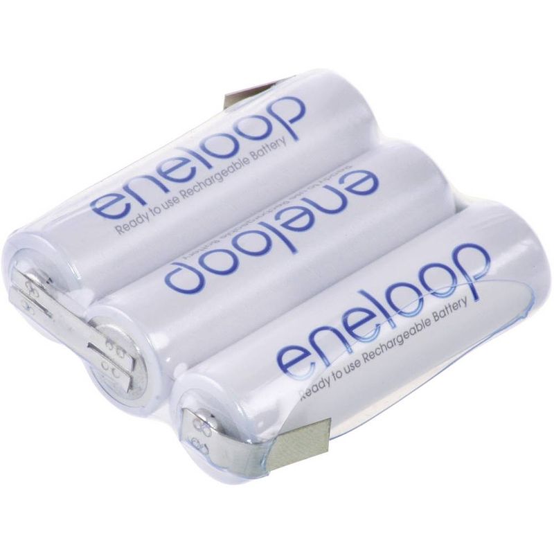 Foto van Panasonic eneloop reihe f1x3 accupack aantal cellen: 3 batterijgrootte: aa (penlite) z-soldeerlip nimh 3.6 v 1900 mah