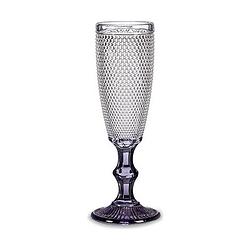 Foto van Champagneglas grijs punten glas 6 stuks (185 ml)