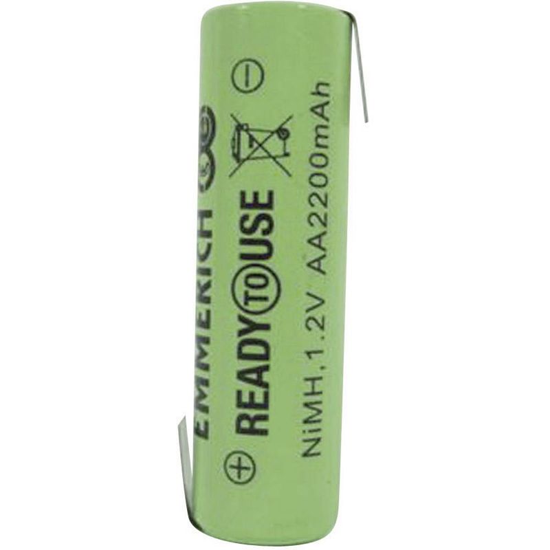 Foto van Emmerich readytouse zlf speciale oplaadbare batterij aa (penlite) z-soldeerlip nimh 1.2 v 2200 mah