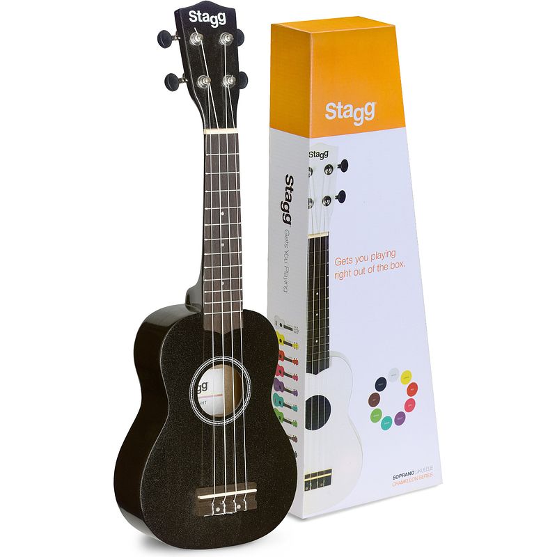 Foto van Stagg us-night sopraan ukelele met gigbag